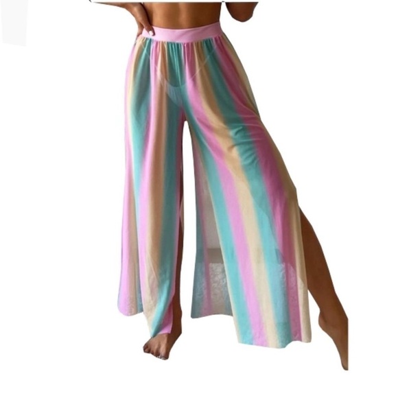 SHEIN Pants - ❤️ 🆕 FLOWING Rainbow Pants Size L